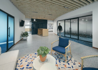 lobby view of digital component construction